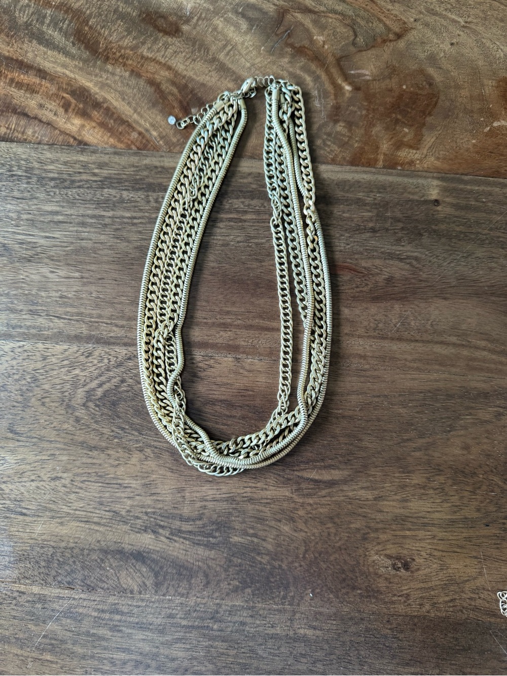 Gold Multi-Strand Chain Necklace - Women Jewelry